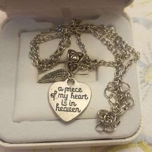 A Peace Of My Heart Is In Heaven necklace